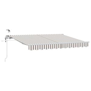 vidaXL I&scaron;traukiama markizė &Scaron;viesiai pilka ir balta. 300 x 250 cm