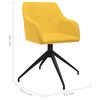 vidaXL Pasukamos valgomojo kėdės, 6vnt., geltonos, audinys