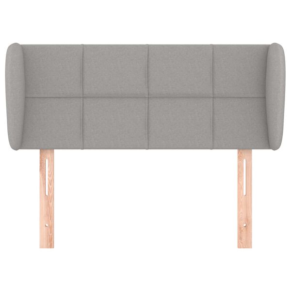 vidaXL Galvūgalis su auselėmis, &scaron;viesiai pilkos,93x23x78/88cm, audinys