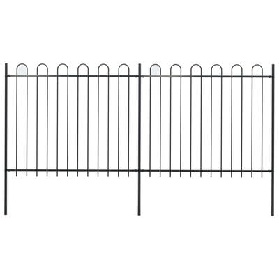 vidaXL Sodo tvora su apvaliais viršugaliais, juoda, 3,4x1,5 m, plienas