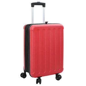 vidaXL Lagaminas su užraktu Raudona 34 x 23 x 55.5 cm ABS plastikas