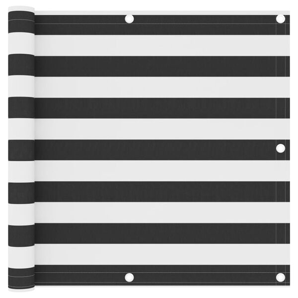 vidaXL Balkono pertvara, antracito/balta, 90x400cm, oksfordo audinys