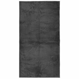 vidaXL Kilimas IZA, antracito, 80x150cm, trumpi &scaron;ereliai