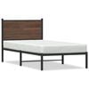 vidaXL Metalinis lovos rėmas be čiužinio Rudas ąžuolas 75x190 cm