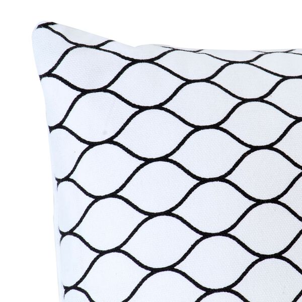 vidaXL Pagalvėlės, 2vnt., juodos ir baltos, 40x40cm, medvilnė