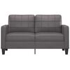 vidaXL Dvivietė sofa, pilkos spalvos, 140cm, dirbtinė oda