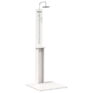 vidaXL Lauko du&scaron;as 206 cm Balta