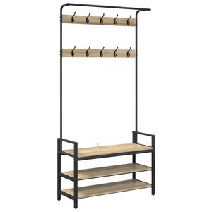 vidaXL Paltas 95 x 34 x 184 cm Sonoma ąžuolas Apdirbta mediena