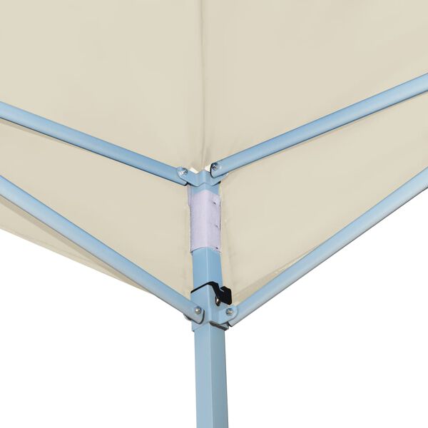 vidaXL Išskleidžiama pavėsinė su 2 šoninėmis sienomis, kreminė, 5x5m