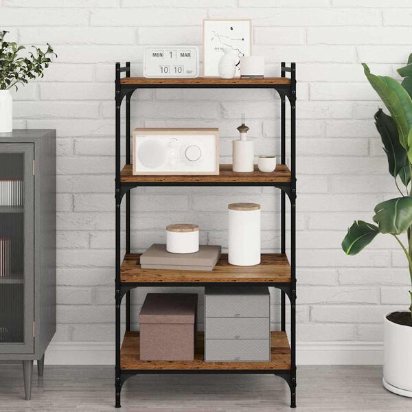 vidaXL Knygų lentyna 4 pcs Ruda 60 x 40 x 1,5 cm Apdirbta mediena