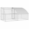 vidaXL Vištų narvas Sidabro 400 x 200 x 198.5 cm Galvanizuotas plienas