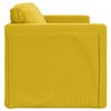 vidaXL Grindų sofa-lova, 2-1, tamsiai geltona, 122x204x55cm, aksomas