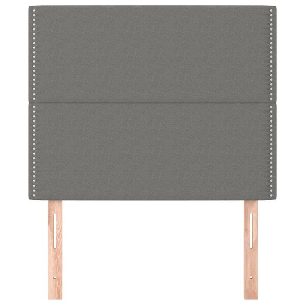 vidaXL Galvūgalis, tamsiai pilkas, 80x5x118/128 cm, audinys