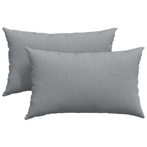 vidaXL Sofa Pagalvės 2 pcs &Scaron;viesiai pilka 50 x 30 cm audinys