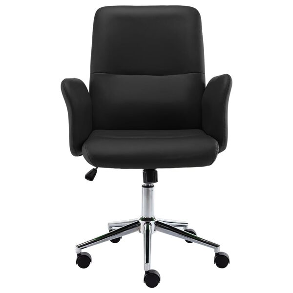 vidaXL Biuro kėdė, juodos spalvos, dirbtinė oda
