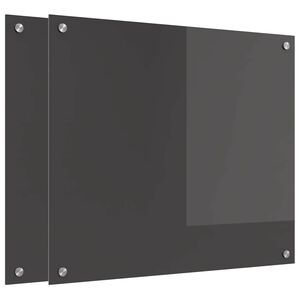 vidaXL Virtuvės užpakalinė plok&scaron;tė 2 pcs Tamsiai pilka 70 x 60 cm