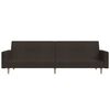 vidaXL Dvivietė sofa-lova, tamsiai rudos spalvos, audinys