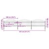 vidaXL Sodo tvora su ie&scaron;meliais, plienas, 537x125cm, juoda