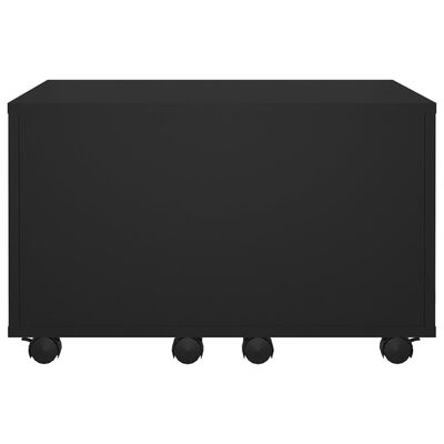 vidaXL Kavos staliukas, juodos spalvos, 60x60x38cm, MDP