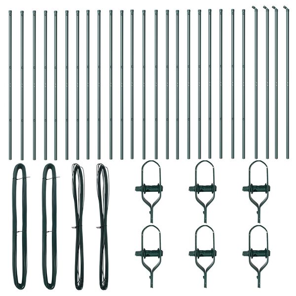 vidaXL Tvorelės stulpas 26 pcs Žalia 3,2 x 3,2 x 190 cm