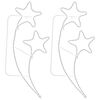 vidaXL Lempučių dekoracijos žvaigždės, 2vnt., &scaron;iltos, 125,5x53x4,5cm