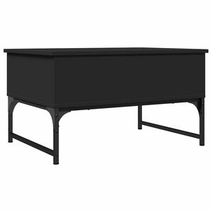 vidaXL Kavos staliukas, juodas, 70x50x40cm, apdirbta mediena/metalas