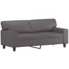vidaXL Dvivietė sofa, pilkos spalvos, 140cm, dirbtinė oda