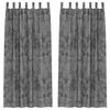 vidaXL Aksominio tipo užuolaidos 2 vnt. Pilka 260 x 140 cm Aksomas