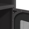 vidaXL Šoninė spintelė, juodos spalvos, 100,5x39x107cm, plienas