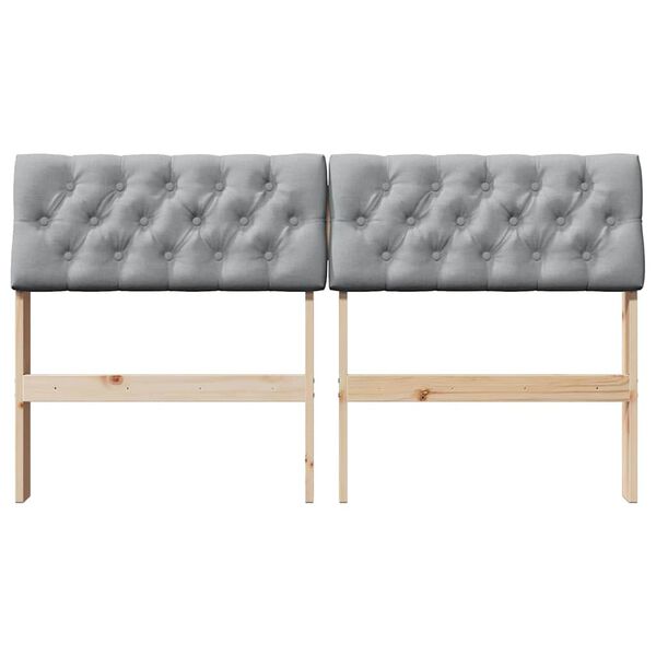 vidaXL Apmu&scaron;ta lovos galvūgalis &Scaron;viesiai pilka 140 cm