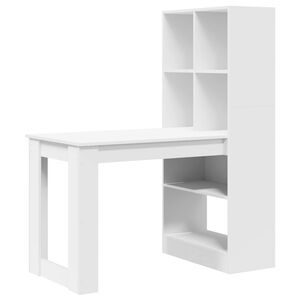vidaXL Stalas Balta Apdirbta mediena 122 x 67 x 145 cm