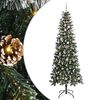 vidaXL Dirbtinė Kalėdų eglutė Žalia 240 cm PVC, plastikas ir plienas