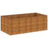 vidaXL Auk&scaron;tas sodo lovelis, 196x100x69cm, Corten plienas