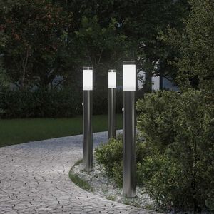 vidaXL &Scaron;viestuvai su jutikliu, 3 vnt., 80 cm, nerūdijantis plienas, IP44