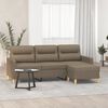 vidaXL Trivietė sofa su pakoja, taupe spalvos, 180cm, audinys
