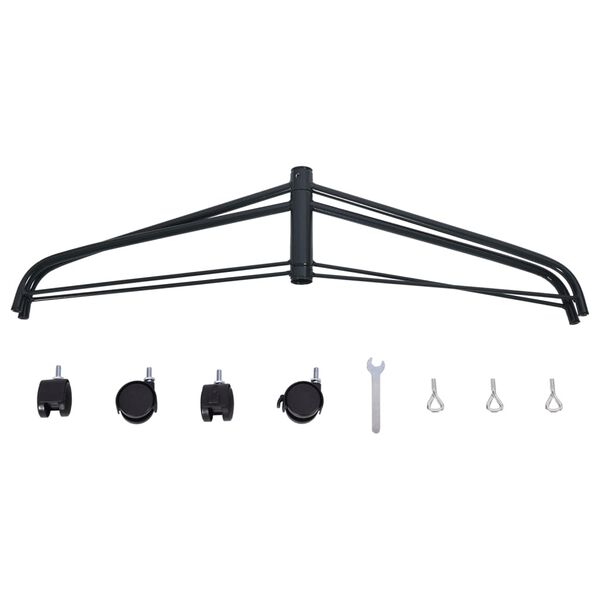 vidaXL Kalėdų eglutės stovas su ratukais, 77x71x25cm