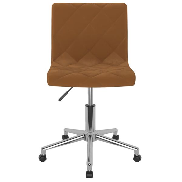vidaXL Pasukamos valgomojo kėdės, 4vnt., rudos spalvos, aksomas