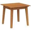 vidaXL &Scaron;oninis stalas Ruda 45 x 45 x 40 cm Kietos akacijos mediena