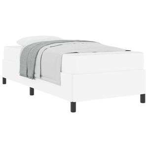 vidaXL Lovos rėmas su čiužiniu Balta 80 x 200 cm audinys