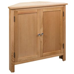 vidaXL Kampinė spintelė, 80x33,5x78cm, ąžuolo medienos masyvas