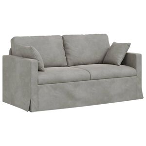 vidaXL Sofa &Scaron;viesiai pilka 158 x 78 x 80 cm Aksomas