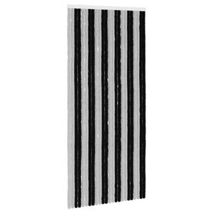 vidaXL Vabzdžių Užuolaida i&scaron; Chenille Pilka ir juoda 100 x 220 cm