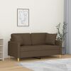 vidaXL Dvivietė sofa su pagalvėmis, ruda, 140cm, audinys