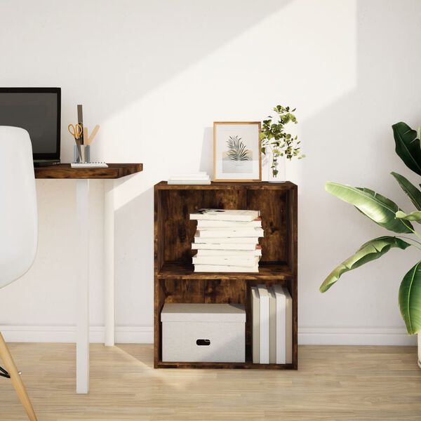 vidaXL Knygų spinta, dūminio ąžuolo, 60x30x77cm, apdirbta mediena