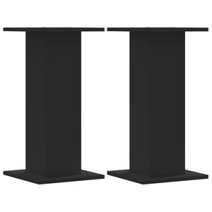 vidaXL Stovai augalams, 2vnt., juodi, 30x30x60cm, apdirbta mediena