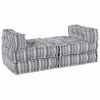 vidaXL Modulinė sofa 4 pcs Pilkas spausdinimas audinys