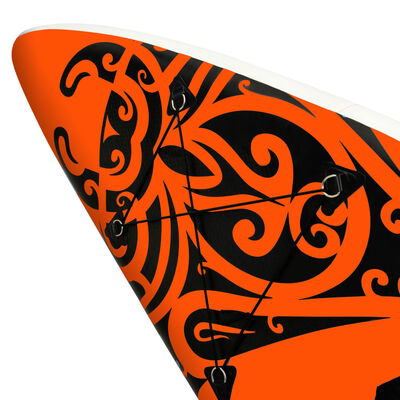 vidaXL Pripučiamos irklentės rinkinys, oranžinės spalvos, 366x76x15cm