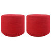 vidaXL Virvė 2 pcs Raudona Medvilnė