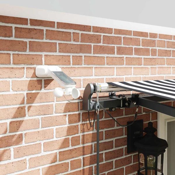 vidaXL Automatinė i&scaron;traukiama markizė, antracito ir balta, 500x300cm