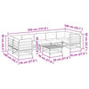vidaXL Sodo sofos komplektas su pagalvėlėmis, 8 dalių, douglas eglė